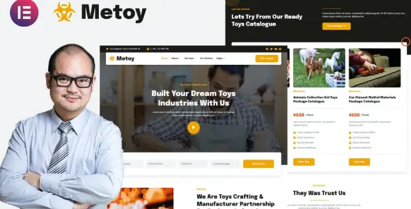 MeToy – Toys Craft Industry Elementor Template Kit